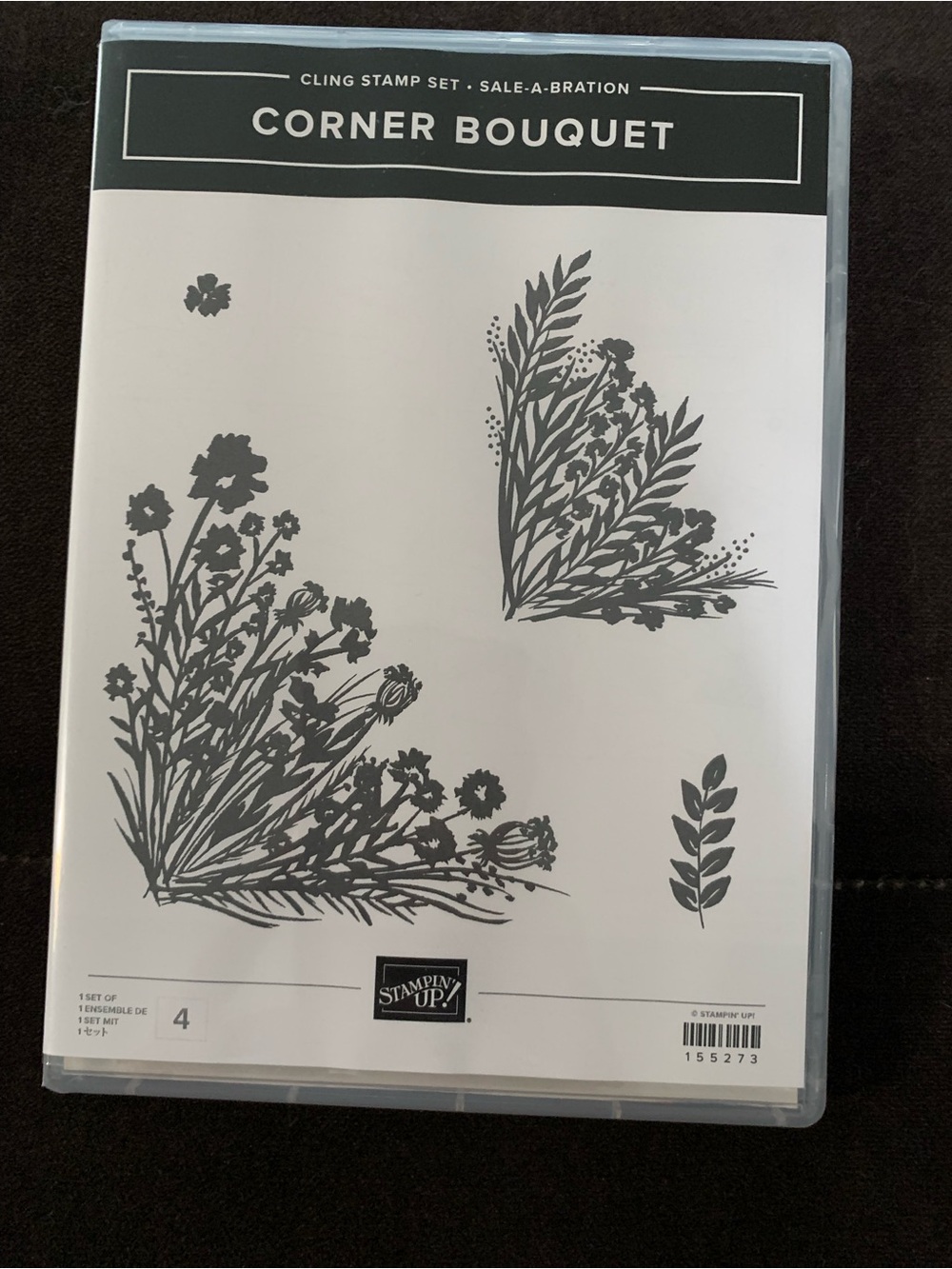Stampin' Up! Corner Bouquet Floral Cling Stamp Set